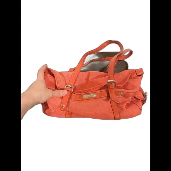 Kenneth Cole Reaction Salmon Foldover Handbag - Picture 3 of 4